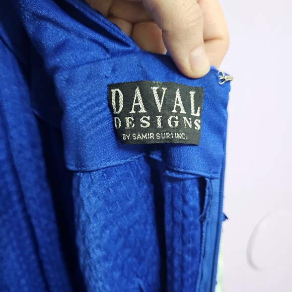 Blue Sequin 90's Vintage Off Shoulder Long Sleeve Mini Dress - Picture 10 of 11